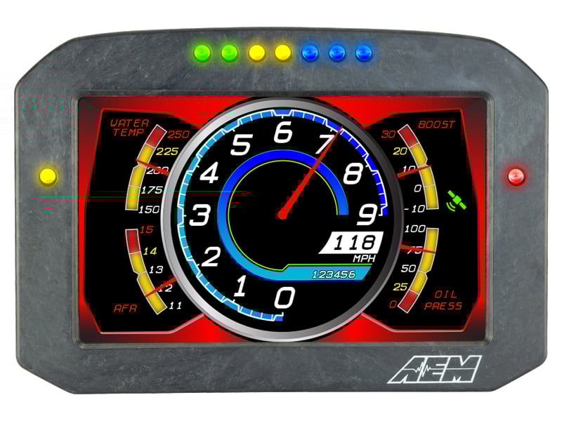 3 lbs. 13X10X3)~ Digital Dash Display CD-7L logging racing dash CAN input only 7-inch diagonal screen carbon fiber enclosure wiring harness included