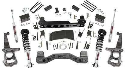 1x 501051 1x 555BOX1 1x 23165 1x 1553BOX6 1x 1555BOX4 1x 557BOX2 4 Inch Lift Kit   N3 Struts   Ford F-150 4WD (2015-2020)